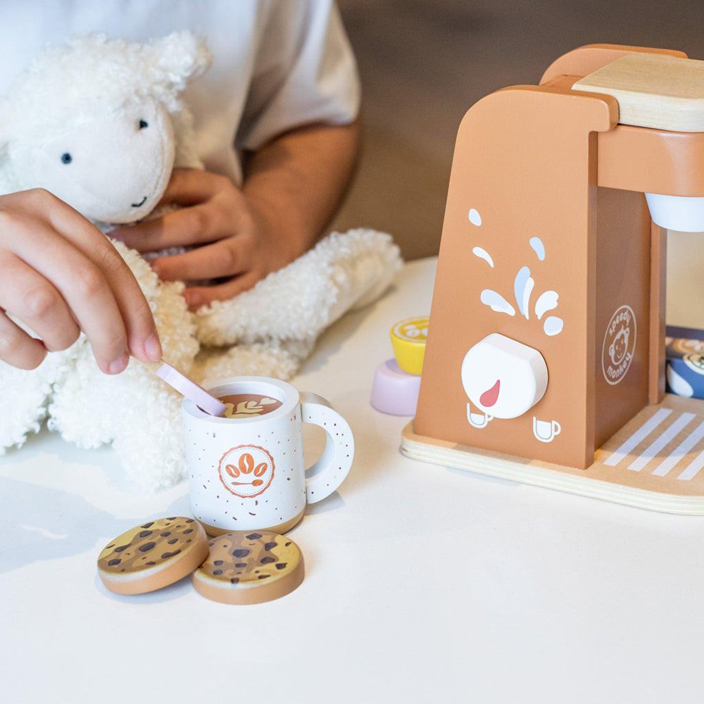 Wooden Coffee Machine Toy Contents 