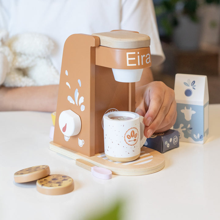 Speedy Monkey Personalised Wooden Coffee Machine 