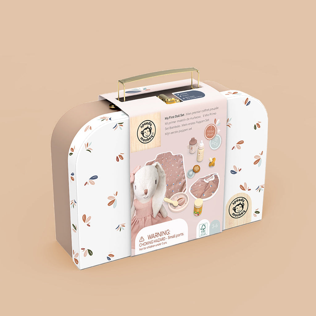 Speedy Monkey My First Doll Set Suitcase