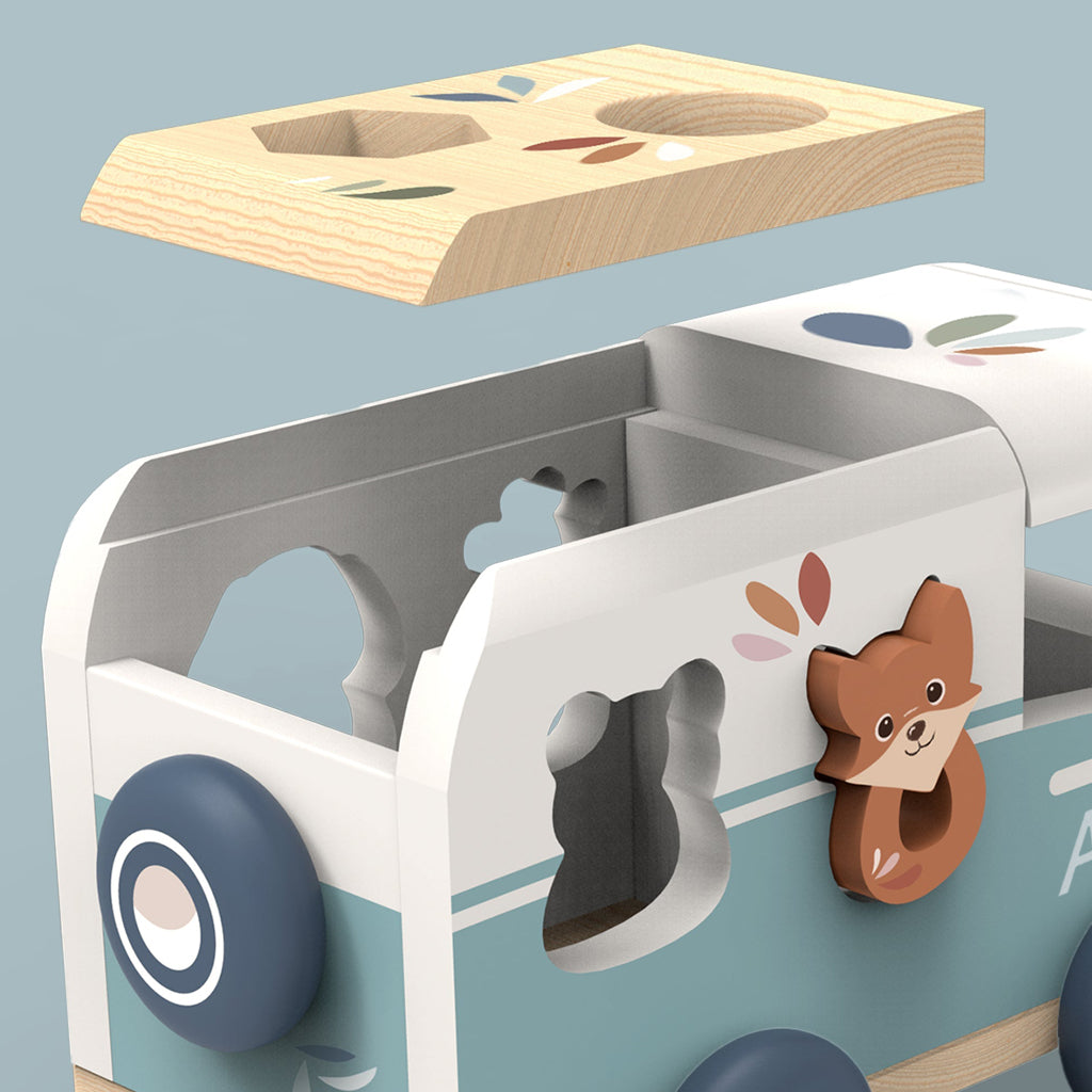 Wooden Van Shape Sorter by Speedy Monkey