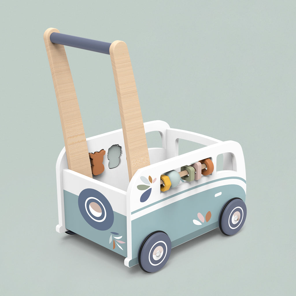Van Multi Activity Baby Walker | Speedy Monkey | Wooden Toys – Babyblooms