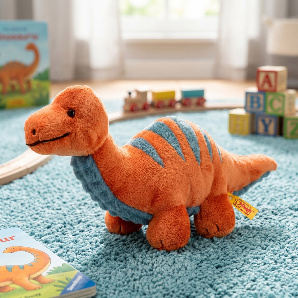 Steiff Soft Cuddly Friends Bronko Brontosaurus Dinosaur Soft Toy
