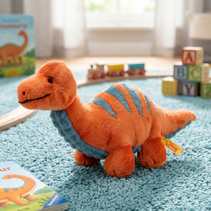 Steiff Soft Cuddly Friends Bronko Brontosaurus Dinosaur Soft Toy