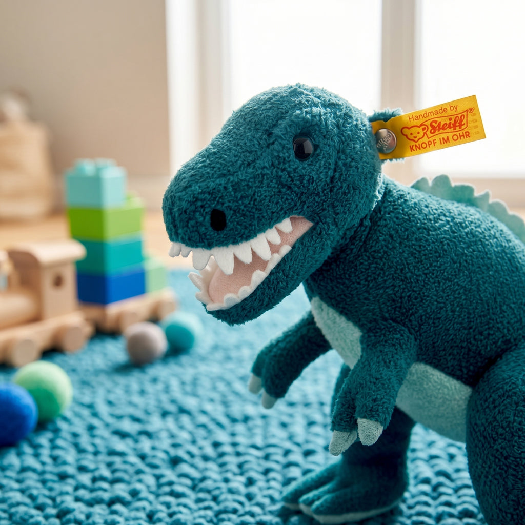 Steiff Dinosaur Soft Toy, Thaisen T Rex | Soft Toys – Babyblooms