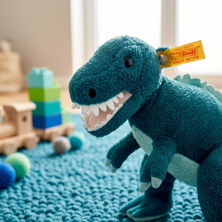 Steiff Soft Cuddly Friends Thaisen T Rex Dinosaur Soft Toy