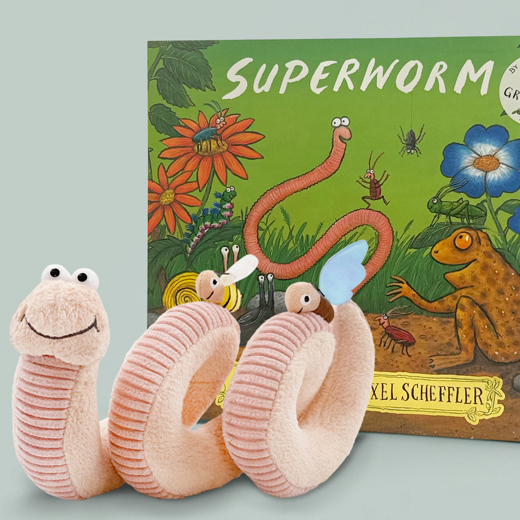 Superworm Soft Toy and Storybook Toddler Gift Set