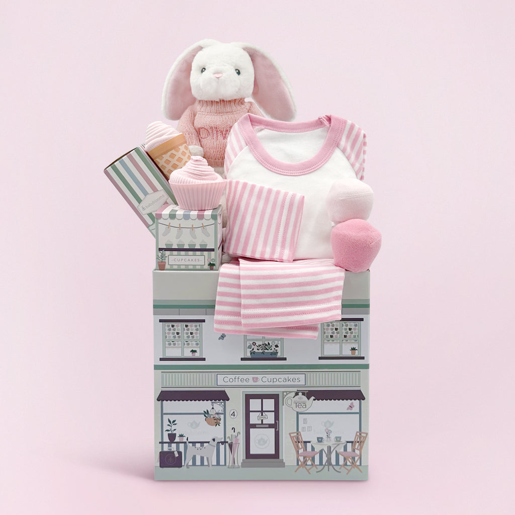 Personalised Baby Girl Pink Hamper Sweet Treats