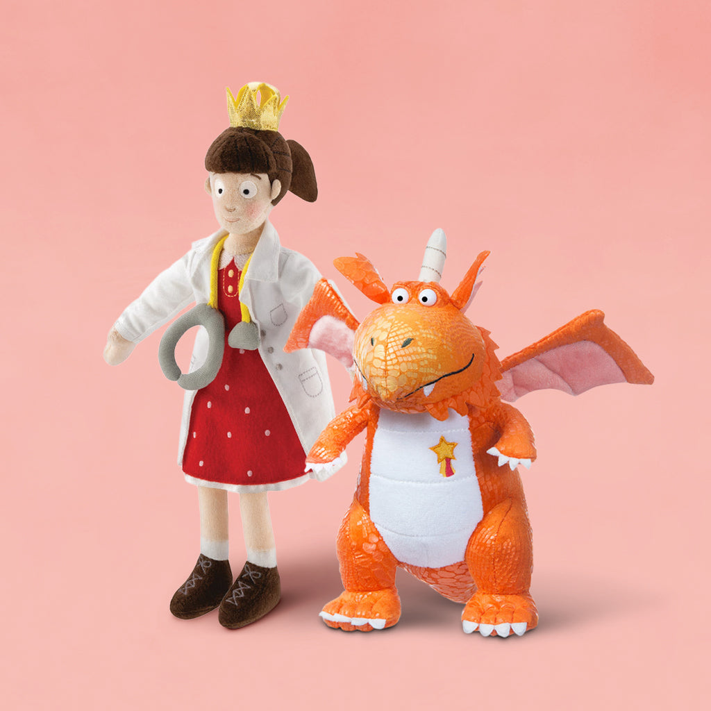 Zog the Dragon and Princess Pearl Soft Toy Set