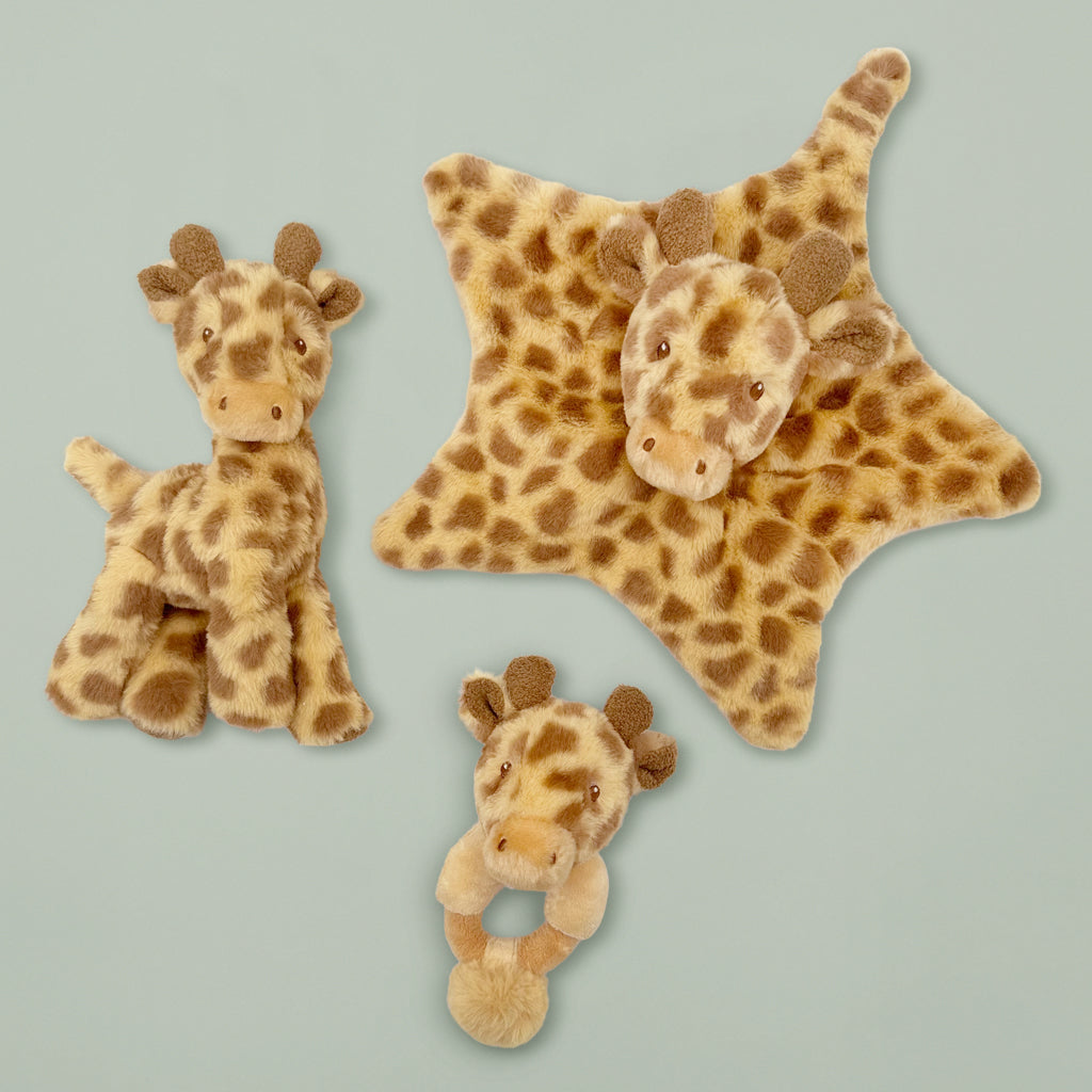 Trio of Giraffe Soft Toys for Baby