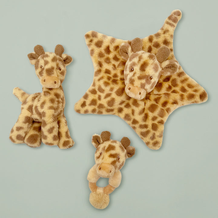Trio of Giraffe Soft Toys for Baby