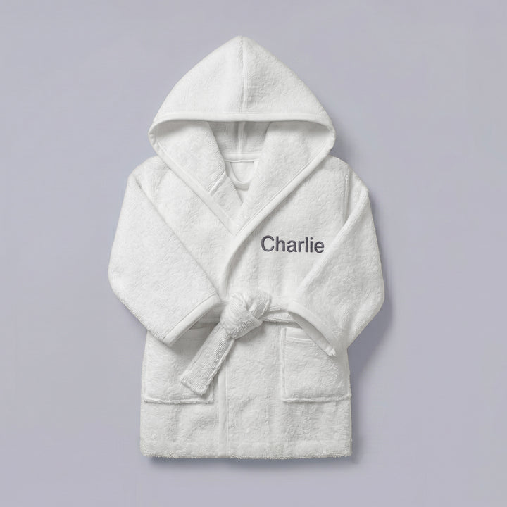 Personalised Bathrobe, Grey 1-2 Years