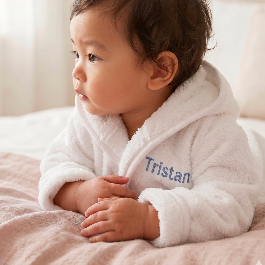 Personalised Bathrobe, Blue 1-2 Years