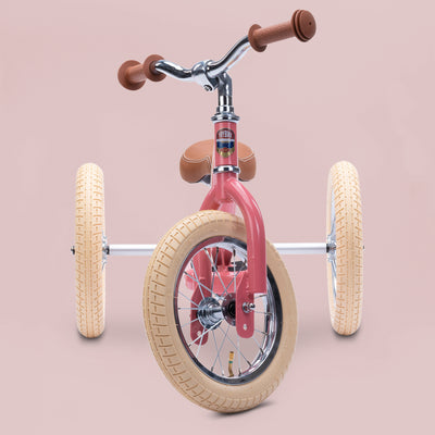 Trybike Steel 2-in-1 Balance Trike, Pink front