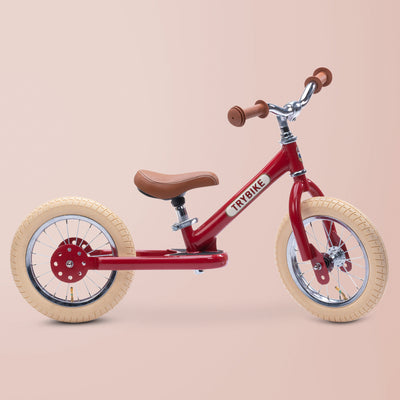 Trybike Steel 2-in-1 Balance Bike, Red