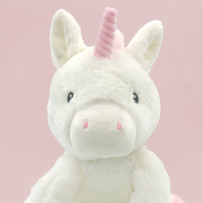 Sparkles The Unicorn Soft Toy With Personalised Pyjamas And Birthday Balloon