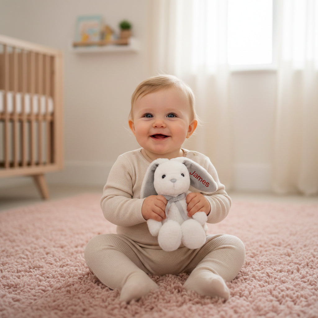 Personalised grey bunny