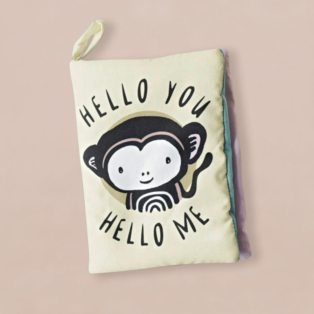 Personalised Morris Monkey Soft Toy Gift Set With Hello Baby Balloon, Pink
