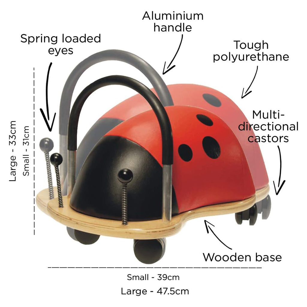 Wheelybug Ladybird useful information and size guide