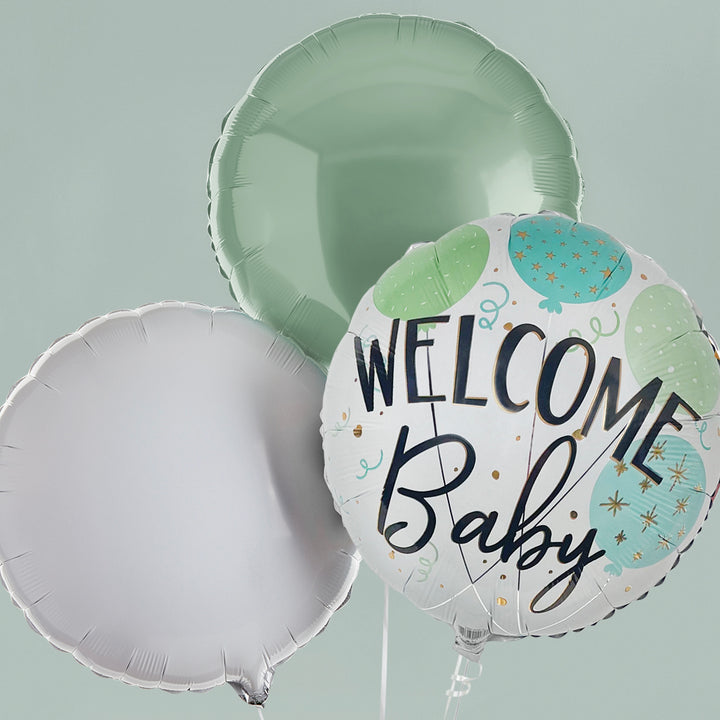 Welcome Baby Balloon Trio