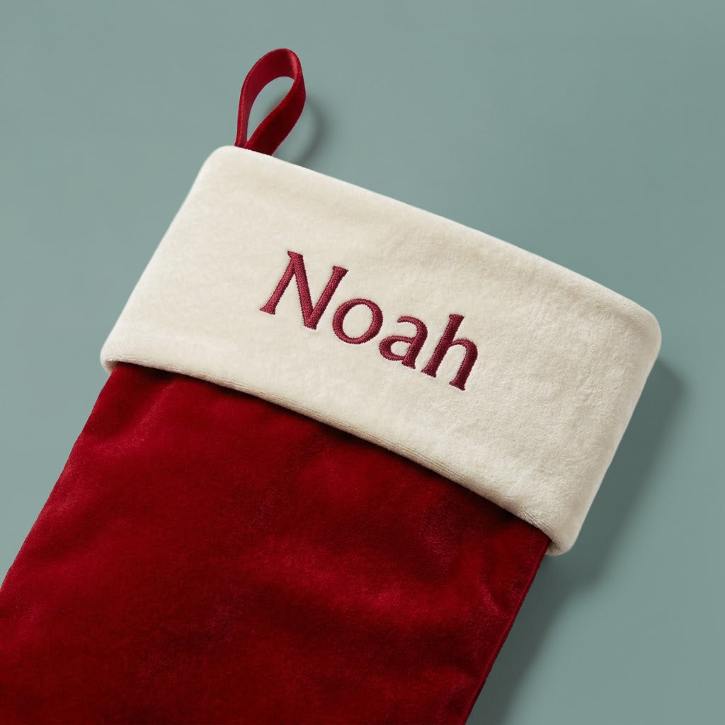 Personalised Christmas Stocking, Red