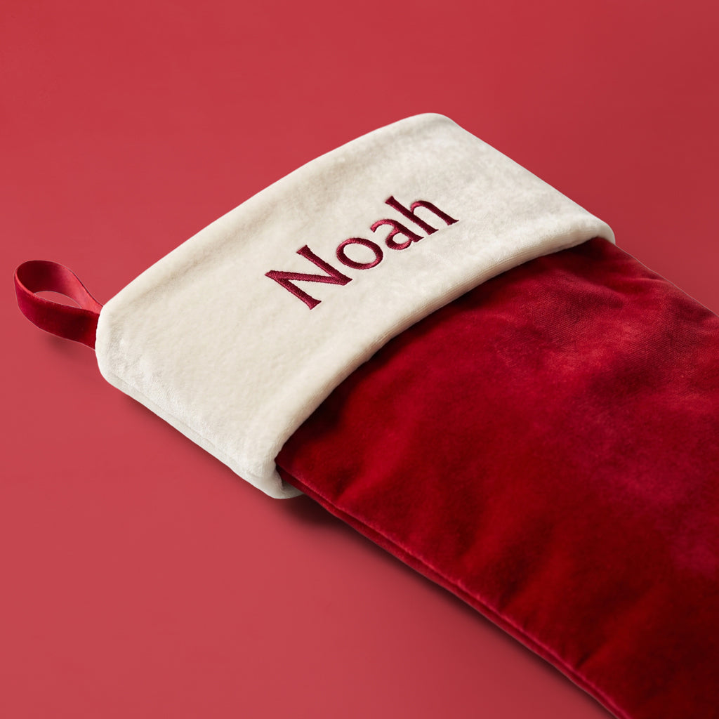 Personalised Christmas Stocking, Red