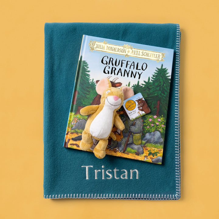 Gruffalo Granny Book with Gruffalo Mouse Soft Toy and Personalised Fleece Blanket 