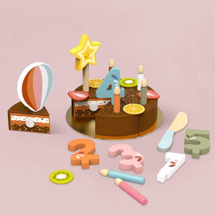 Speedy Monkey Birthday Cake Wooden Toy
