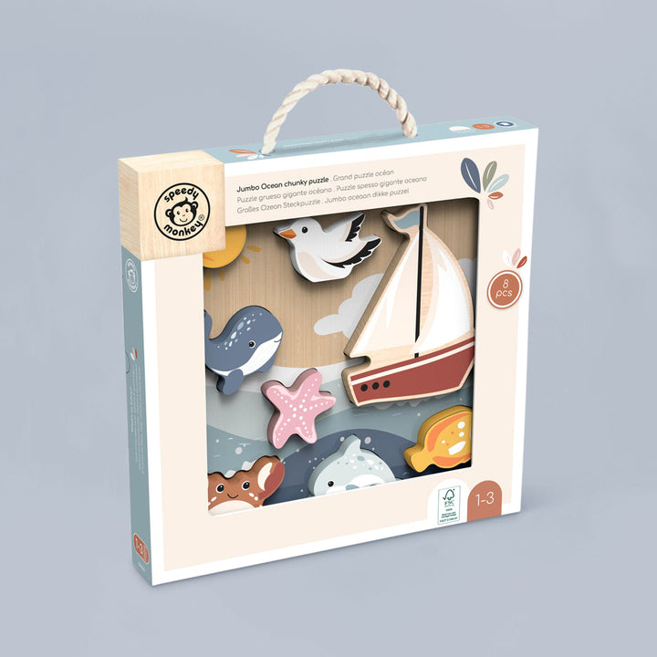 Speedy Monkey Jumbo Chunky Puzzle, Ocean
