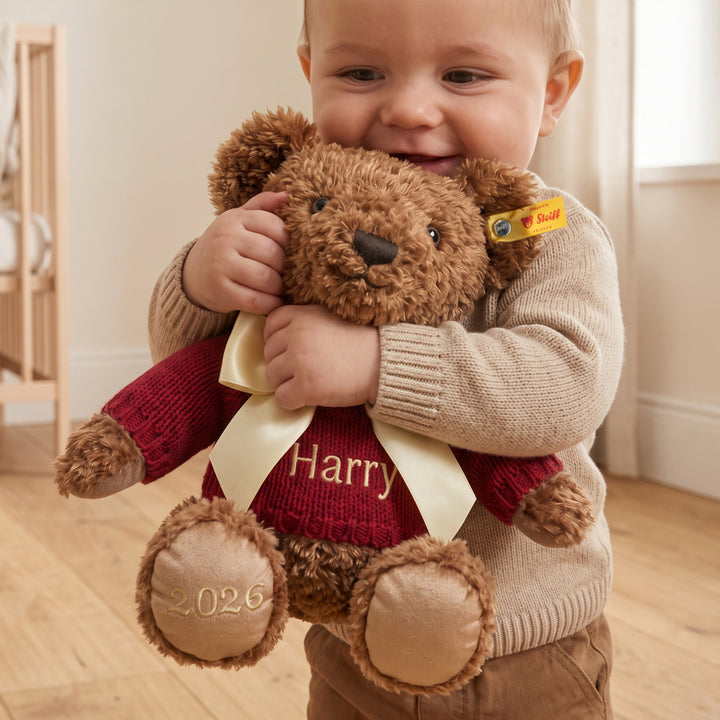 Personalised Steiff Cosy Year Bear, Red