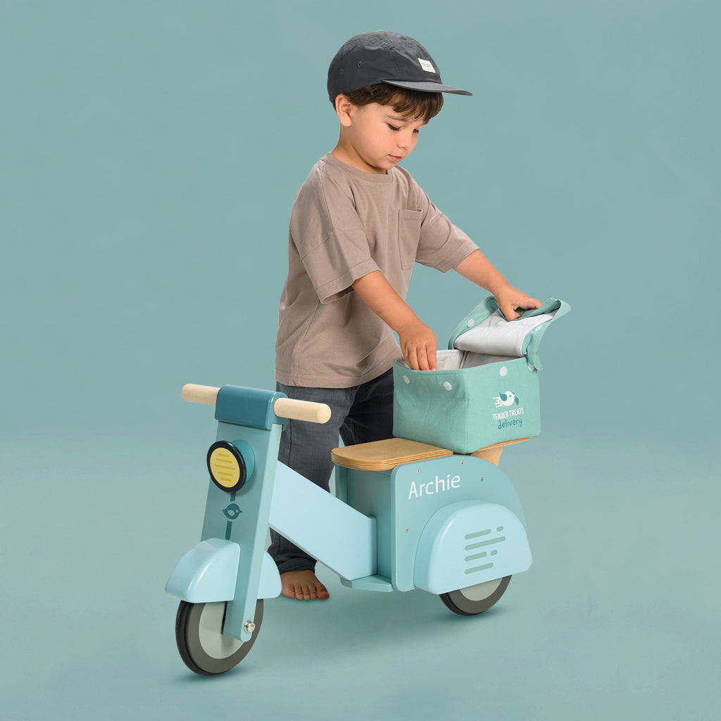 Tender Leaf Personalised Delivery Scooter Ride On Toy