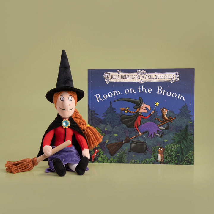 Witch with Broom Soft Toy with Room on the Broom Storybook