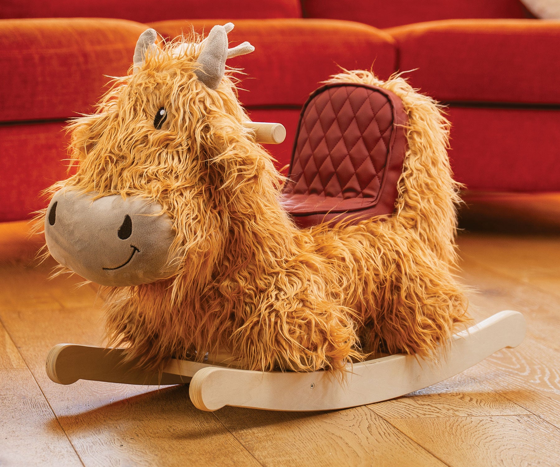 Spring Rocker Cow Hubert Rocking Highland Cow | Little Bird Told Me | Wooden Toys ...