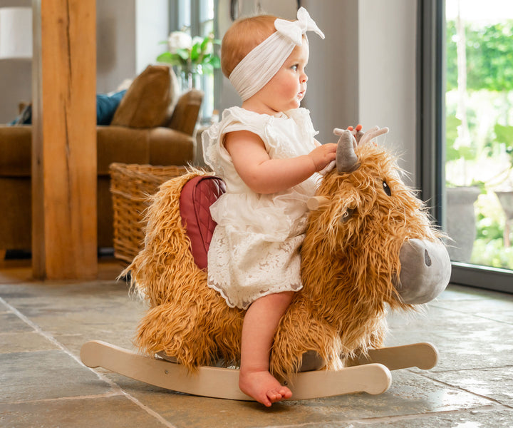 Little Bird Told Me Hubert Rocking Highland Cow