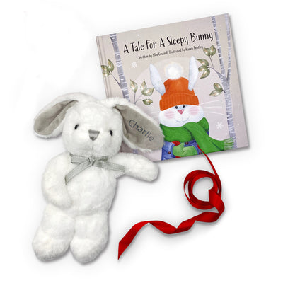 New Baby Gift Set, Childrens Book With Personalised Soft Toy