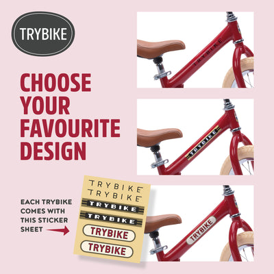 Trybike Steel 2-in-1 Balance Trike Sticker Sheet
