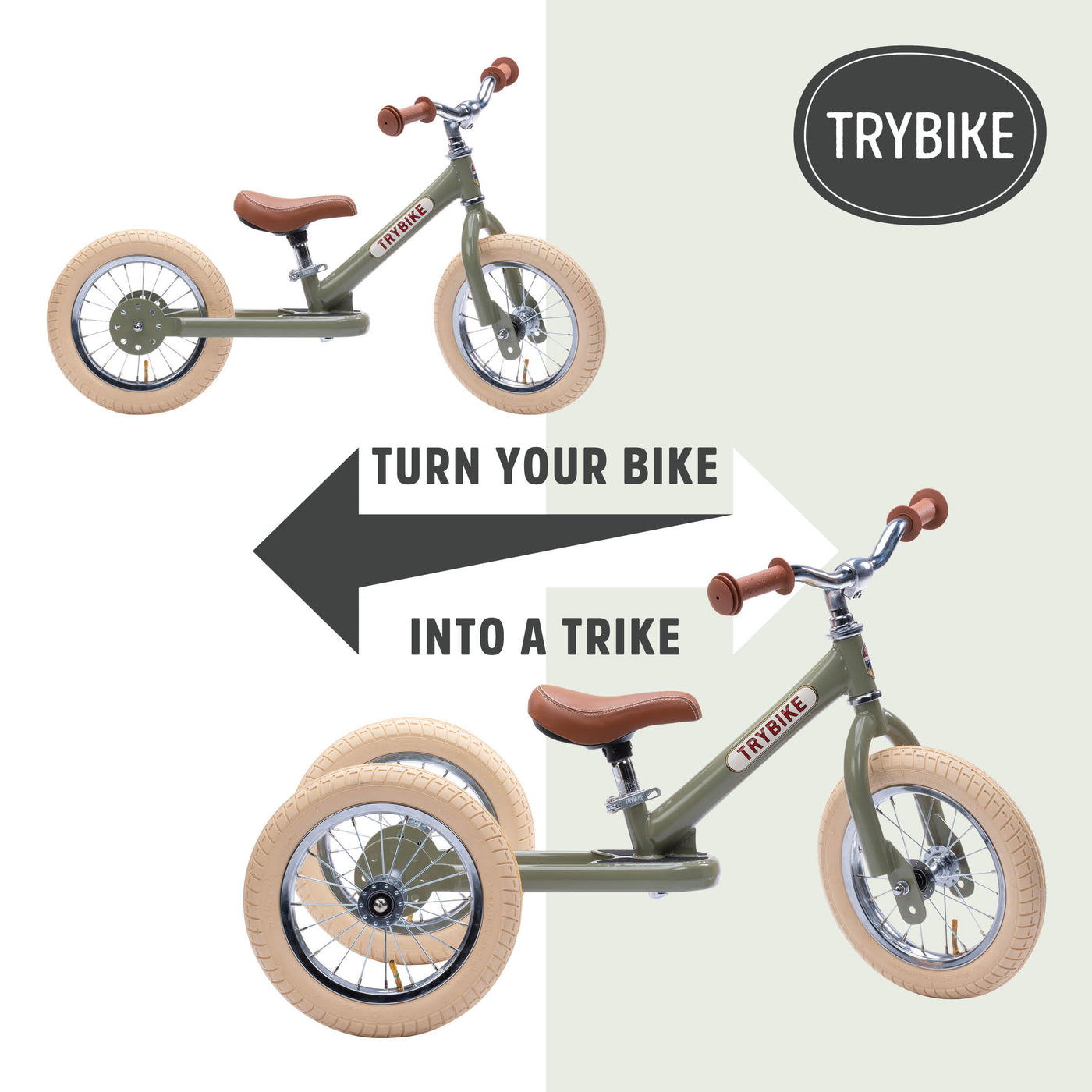 Trybike Steel 2-in-1 Bike to Trike Transition