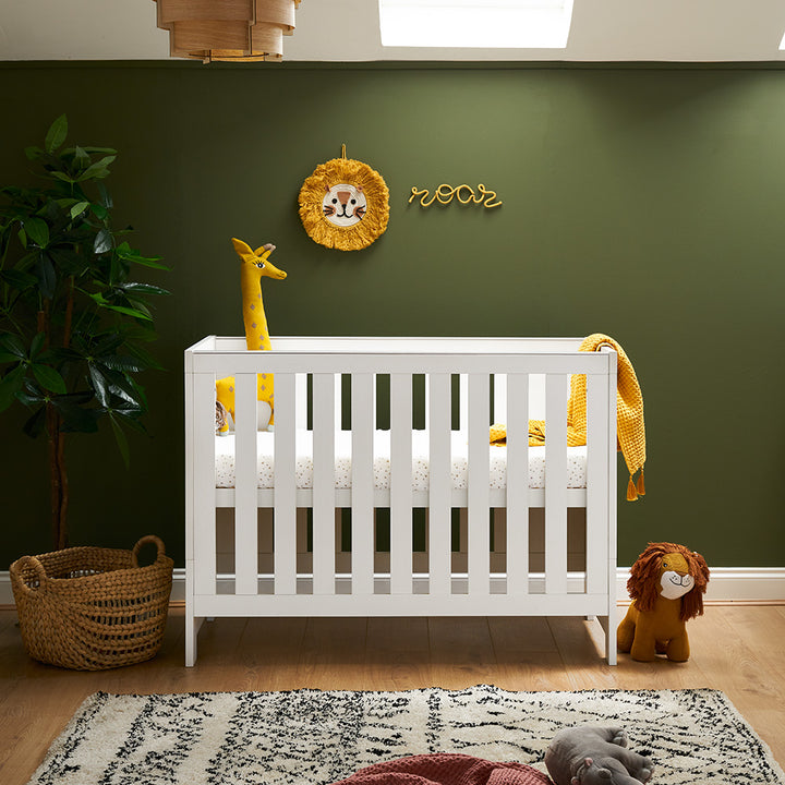 Obaby Nika Mini Cot Bed White