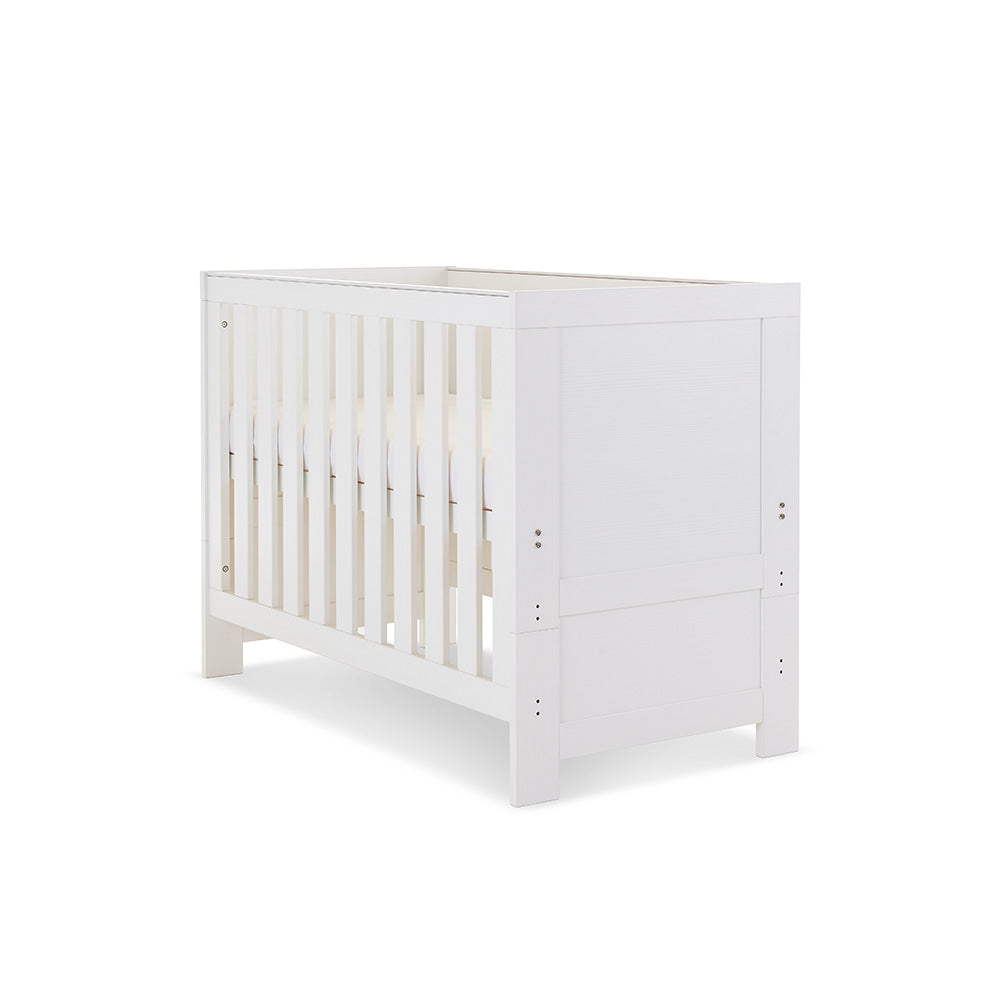 Obaby Nika Mini Cot Bed, White