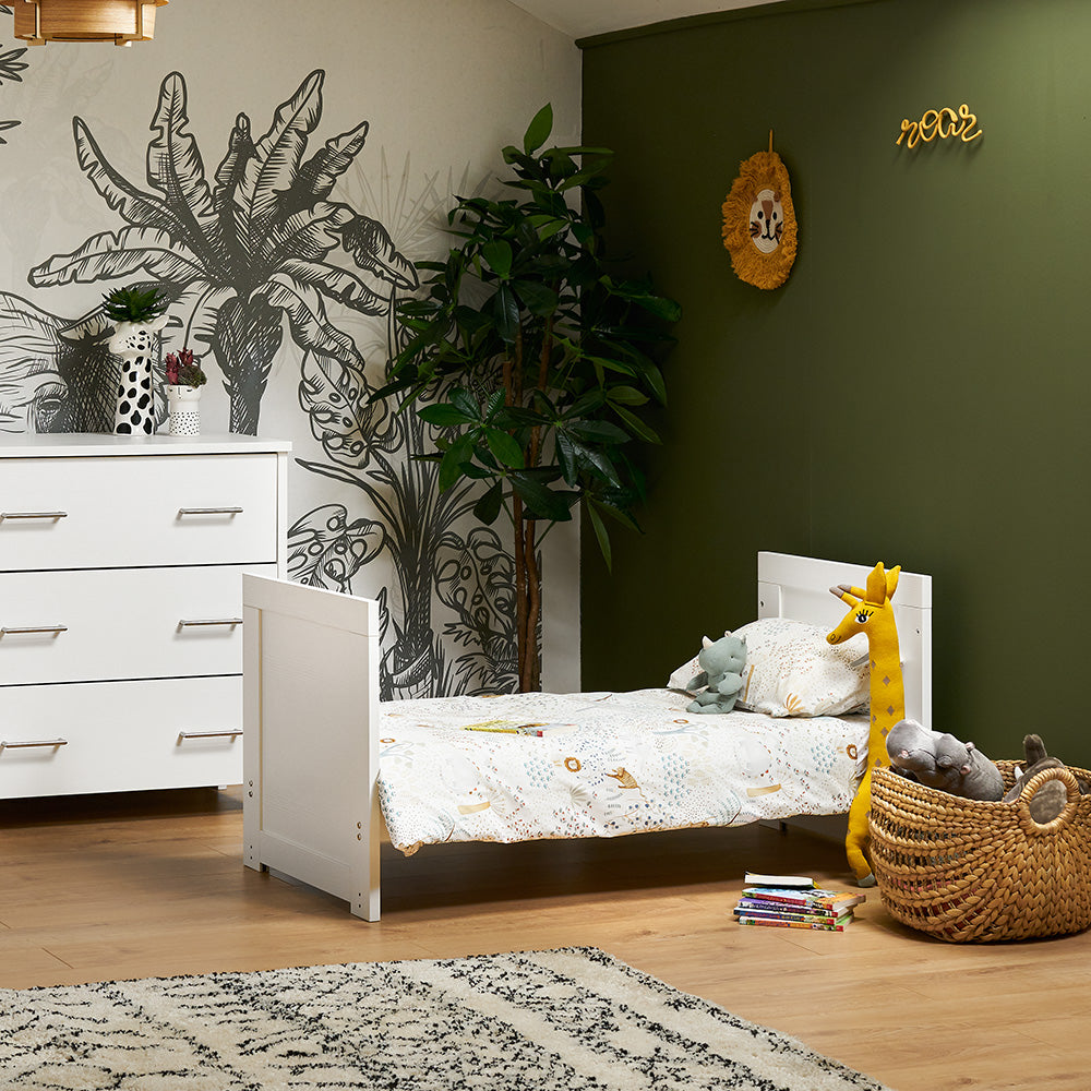 Obaby Nika Mini Cot Bed, White