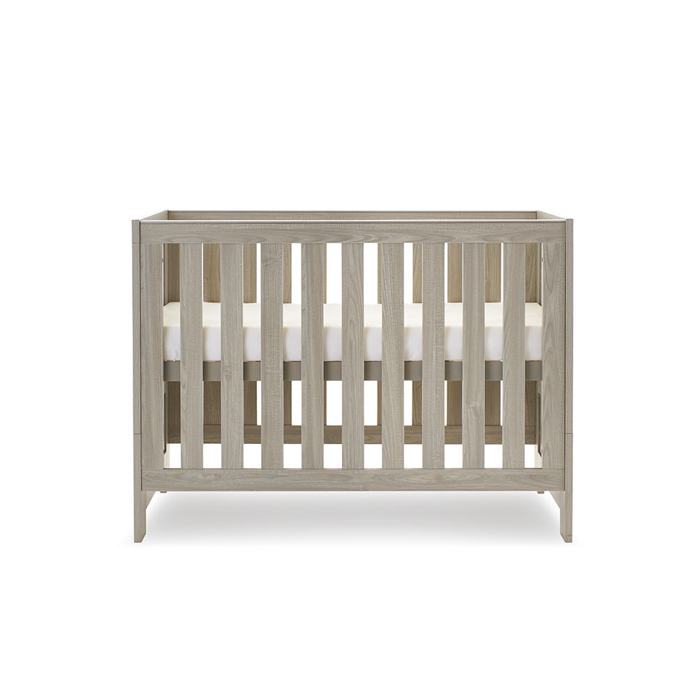 Obaby Nika Mini Cot Bed, Grey