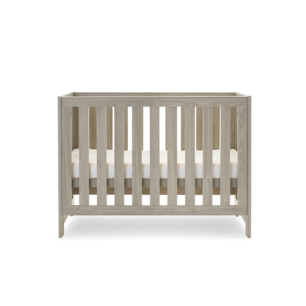 Obaby Nika Mini Cot Bed, Grey