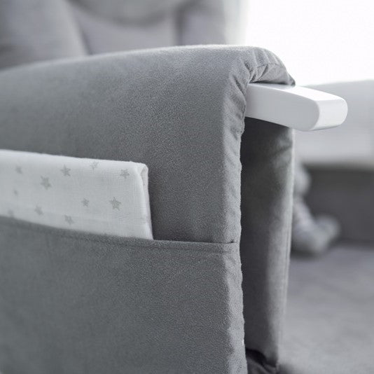 Obaby Reclining Glider Chair and Stool, Grey