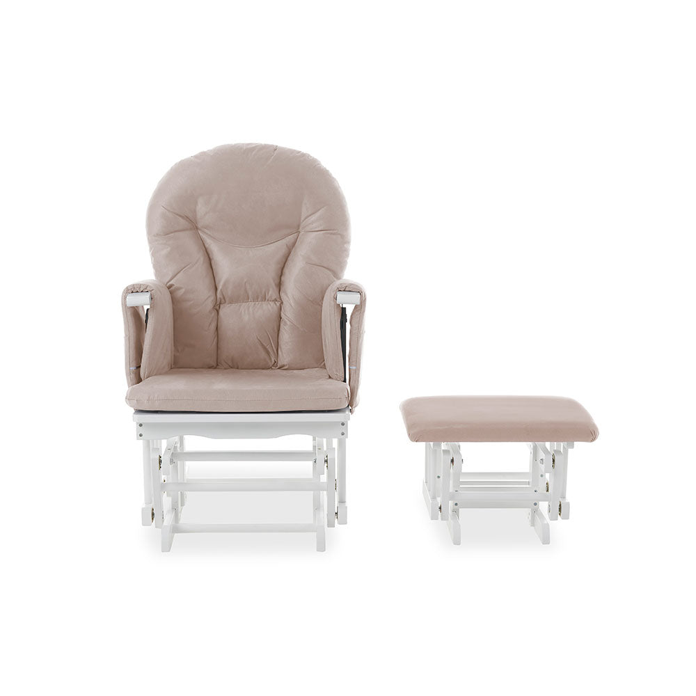 Obaby Reclining Glider Chair and Stool, Sand