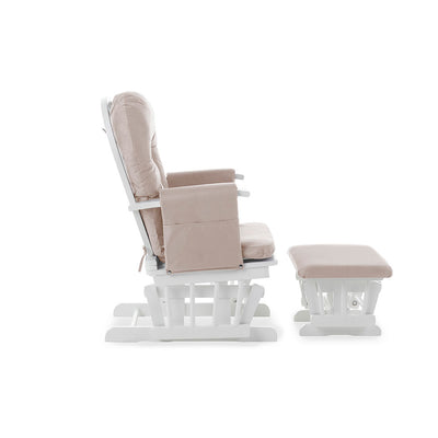 Obaby Reclining Glider Chair and Stool, Sand