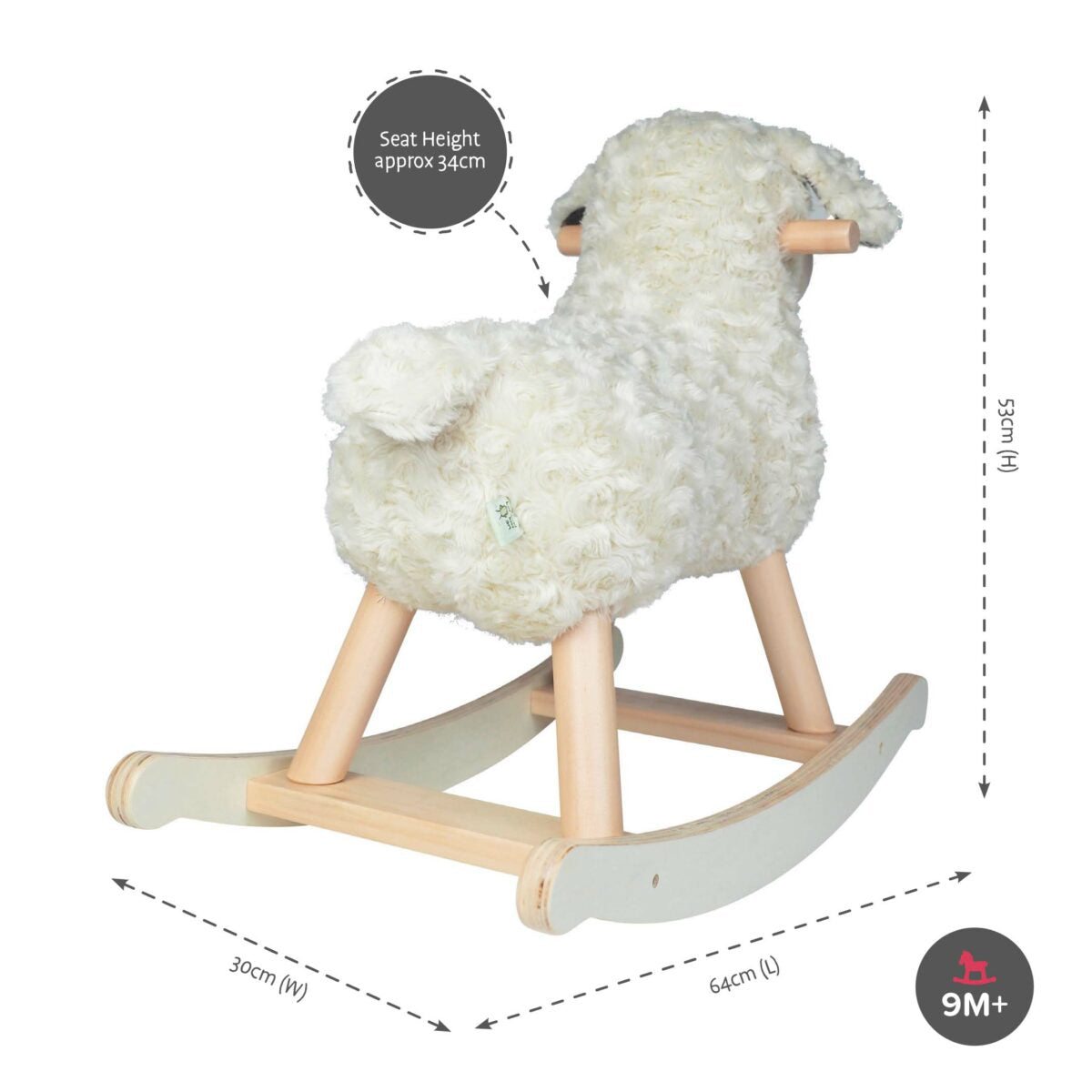 Lambert Rocking Sheep | Wooden Rocking Animals | Babyblooms