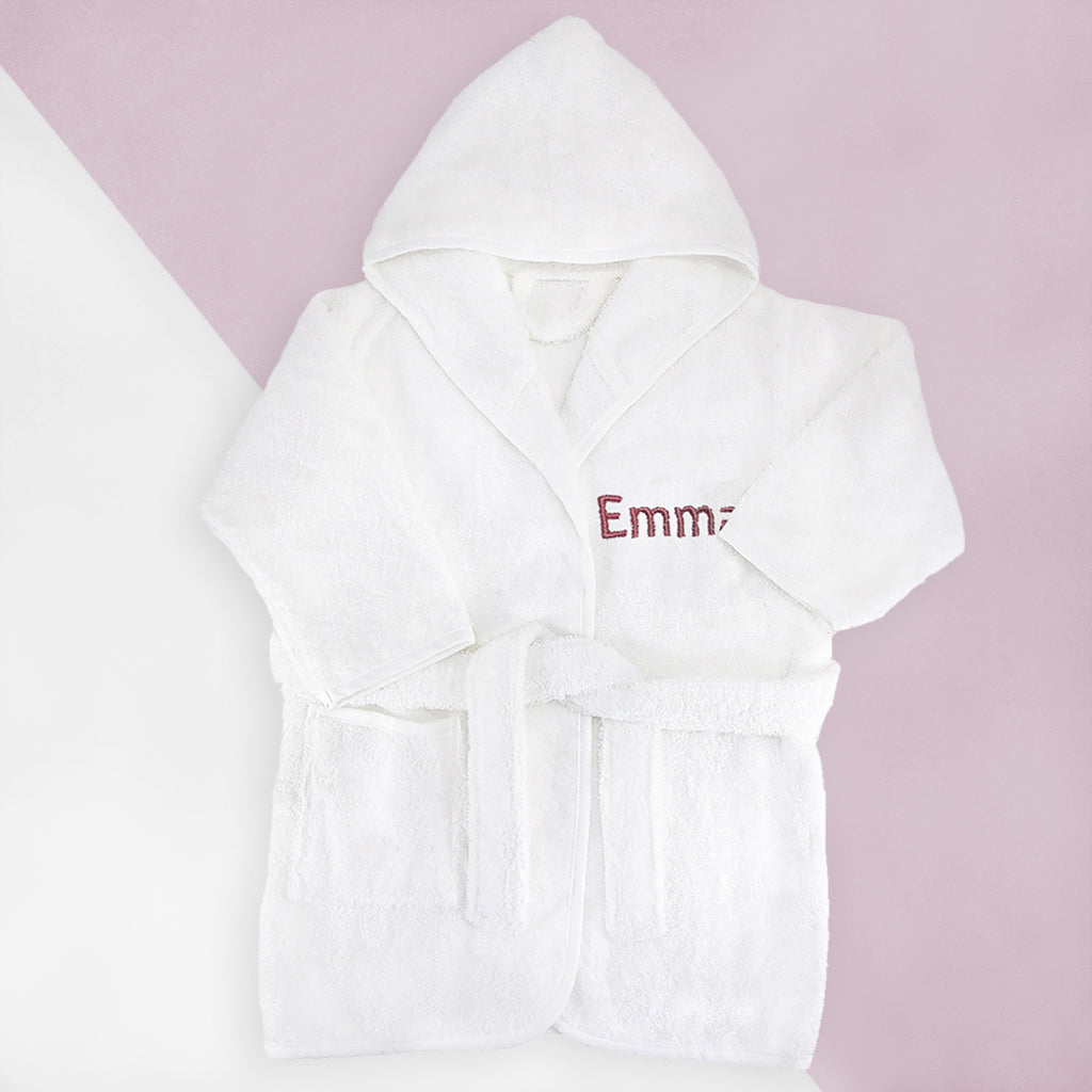 Personalised Baby Bathrobe, Pink