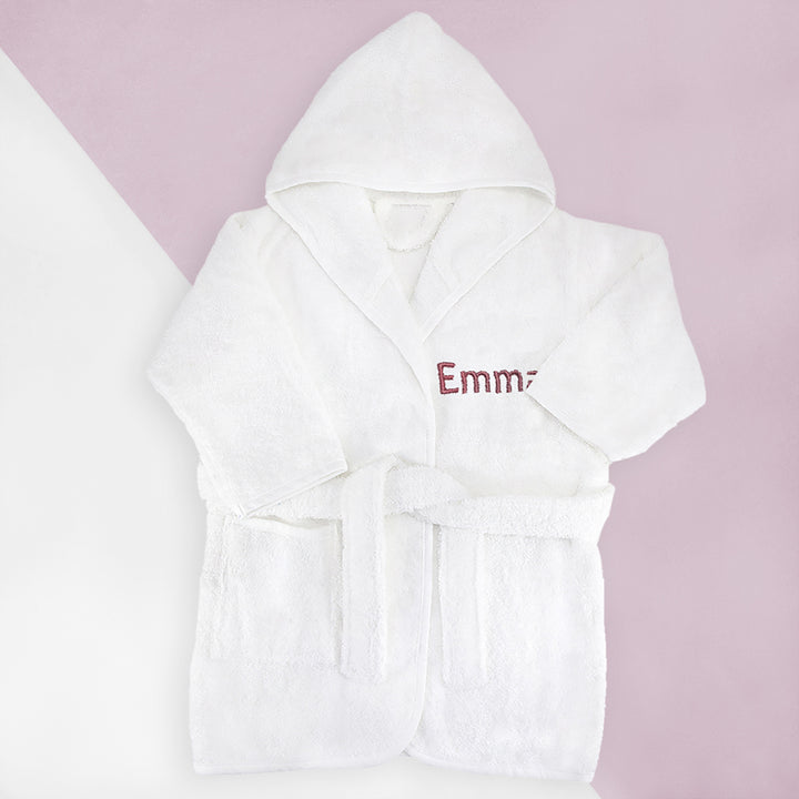 Personalised Baby Bathrobe, Pink