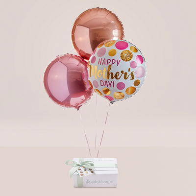 Mum To Be Mothers Day Gift Balloon With Baby Clothes Bouquet And Box Of Chocolates