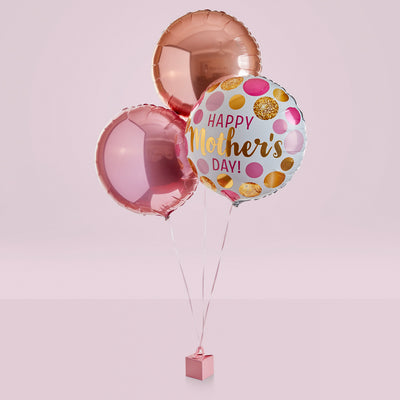 Mother's Day Balloon Trio with Box of Chocolates