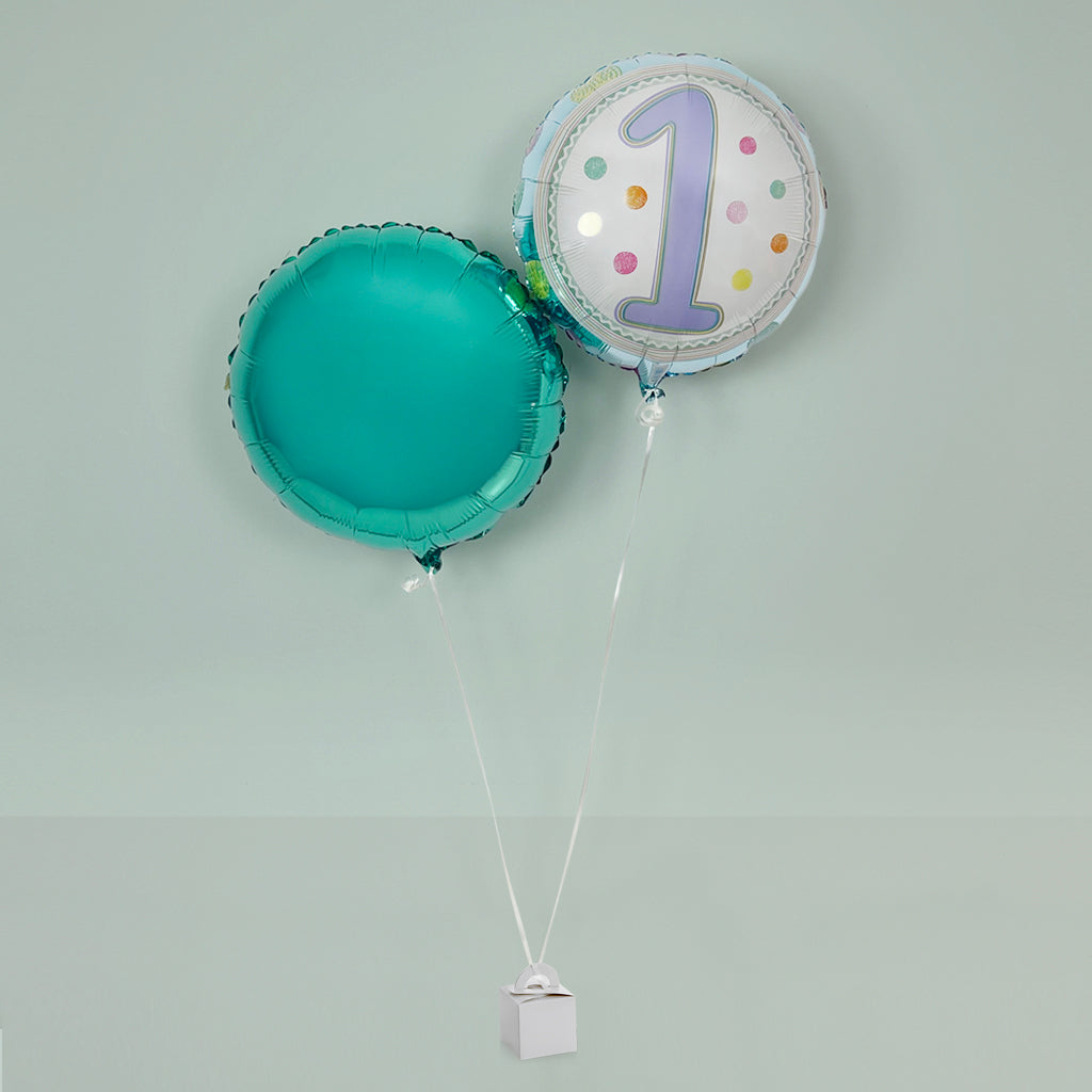 First Birthday Pastel Balloon Duo